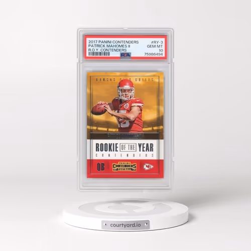 2017 Panini Contenders Rookie of the Year Contenders #RY-3 Patrick Mahomes II (PSA 10 GEM MINT)