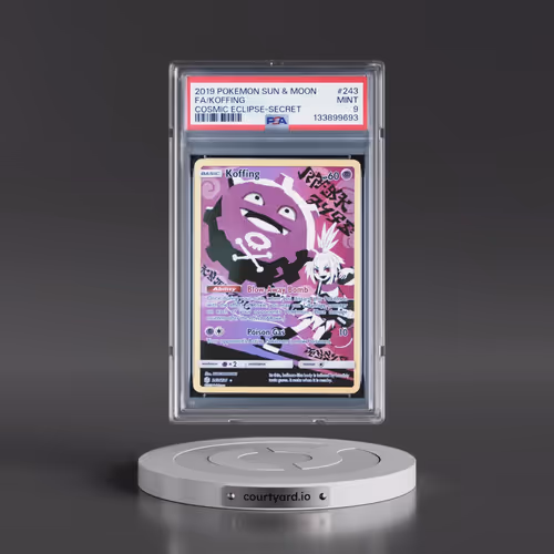 2019 Pokémon Sun & Moon Cosmic Eclipse #243 Koffing - Full Art Secret (PSA 9 MINT)