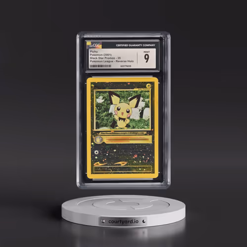 1999 Black Star Promos #35 Pichu - Reverse Holo Pokémon League () (CGC 9 MINT)