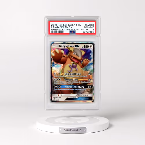 2019 Pokémon SM Black Star Promo #SM188 Kangaskhan GX - Holo Kangaskhan-GX Box (PSA 8 NM-MT)