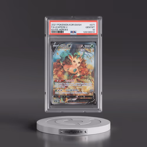 2021 Pokémon Sword & Shield Eevee Heroes #071 Leafeon V - Holo Full Art (PSA 10 GEM MINT)
