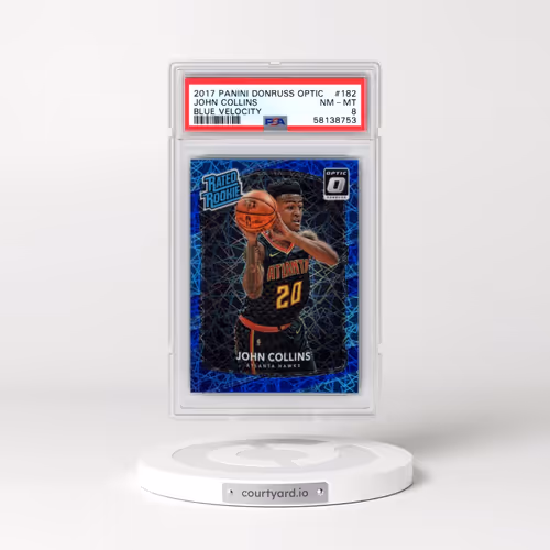 2017 Panini Donruss Optic #182 John Collins - Blue Velocity (PSA 8 NM-MT)