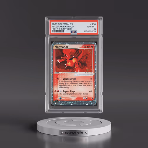 2003 Pokémon EX Ruby & Sapphire #100 Magmar EX - Holo Holo (PSA 8 NM-MT)