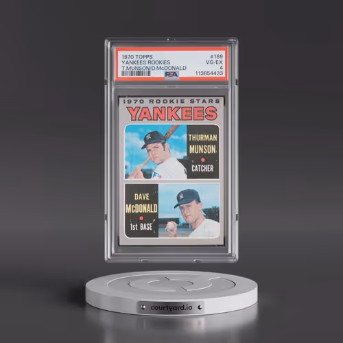 1970 Topps #189 Yankees Rookies - T.Munson/D.McDonald (PSA 4 VG-EX)