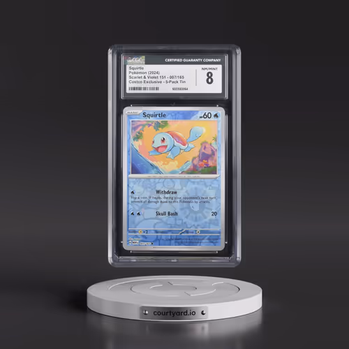 2024 Pokémon Mew EN-151 #007 Squirtle - 151 5-Pack Mini Tins (CGC 8 NM-MT)