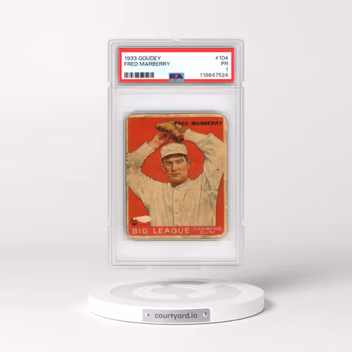 1933 Goudey #104 Fred Marberry (PSA 1 PR)