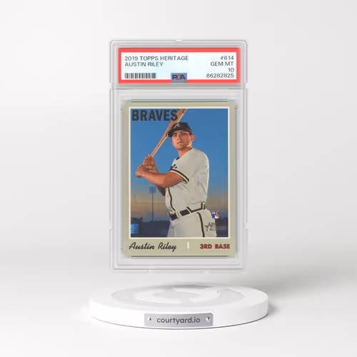 2019 Topps Heritage #614 Austin Riley (PSA 10 GEM MINT)