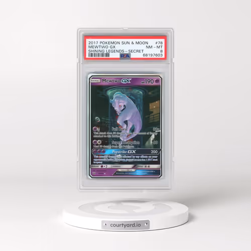 2017 Pokémon Sun & Moon Shining Legends #78 Mewtwo GX - Holo Secret (PSA 8 NM-MT)