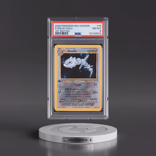 2000 Pokémon Neo Genesis #15 Steelix - 1st Edition Holo (PSA 8 NM-MT)