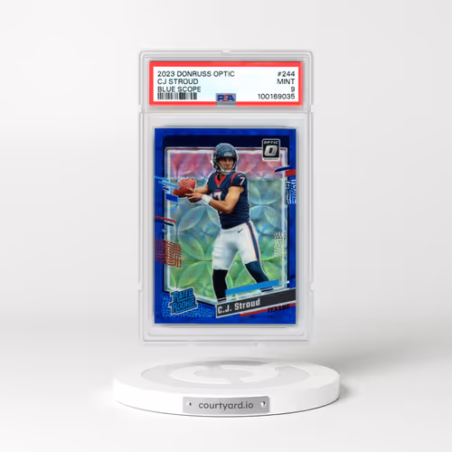 2023 Panini Donruss Optic #244 CJ Stroud - Blue Scope (PSA 9 MINT)
