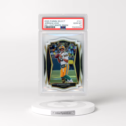 2020 Panini Select #147 Jordan Love - Die-Cut White Prizm (PSA 10 GEM MINT)