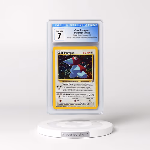 1999 Black Star Promos #15 Cool Porygon - Pokémon Stadium N64 Bundle (Holo) (CGC 7 NM)