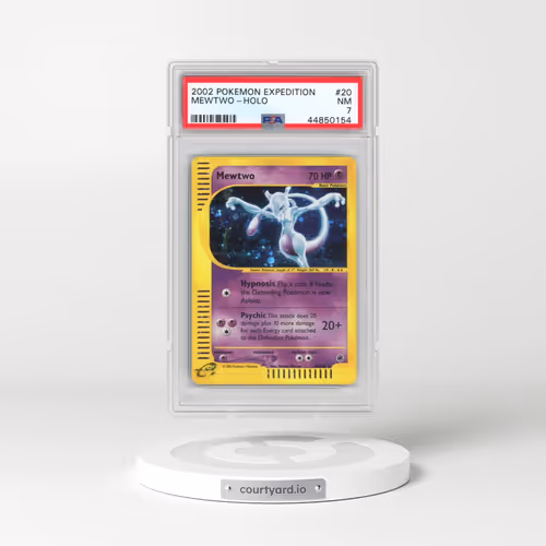 2002 Pokémon Expedition #20 Mewtwo - Holo (PSA 7 NM)