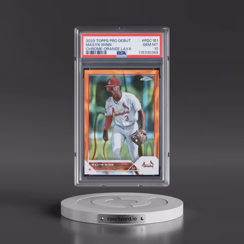 2023 Topps Pro Debut #PDC161 Masyn Winn - Chrome-Orange Lava (PSA 10 GEM MINT)