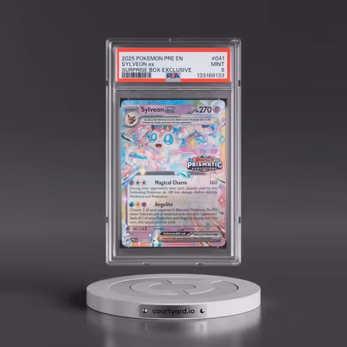 2025 Pokémon Pre EN-Prismatic Evolutions #041 Sylveon EX - Holo Surprise Box Exclusive (PSA 9 MINT)