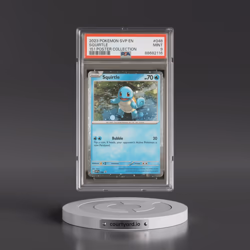2023 Pokémon Svp EN-SV Black Star Promo #048 Squirtle - 151 Poster Collection (PSA 9 MINT)