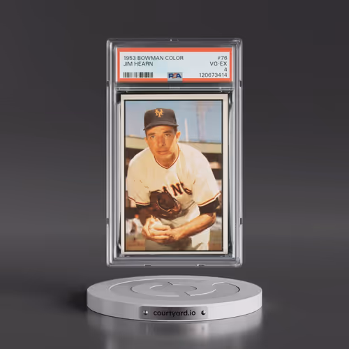 1953 Bowman Color #76 Jim Hearn (PSA 4 VG-EX)