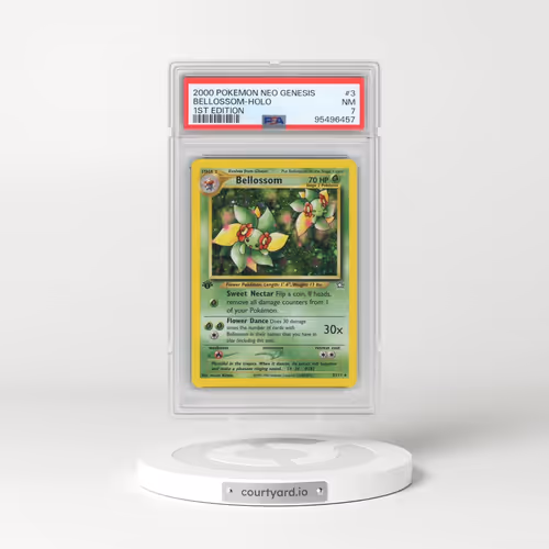 2000 Pokémon Neo Genesis #3 Bellossom - 1st Edition Holo (PSA 7 NM)