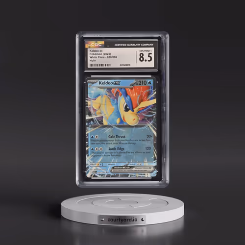 2025 Pokémon Wht EN-White Flare #030 Keldeo EX - Holo (CGC 8.5 NM-MT+)