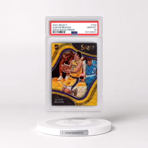 2021 Panini Select #248 Austin Reaves - Gold Wave Prizm (PSA 10 GEM MINT)