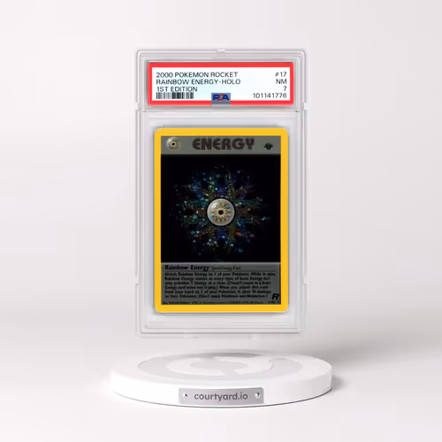 2000 Pokémon Rocket #17 Rainbow Energy - 1st Edition Holo (PSA 7 NM)