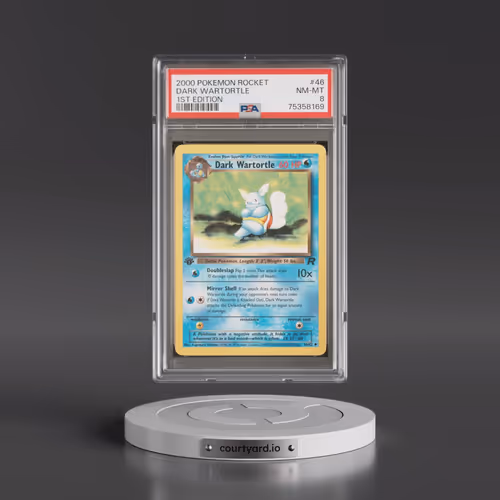 2000 Pokémon Rocket #46 Dark Wartortle - 1st Edition (PSA 8 NM-MT)