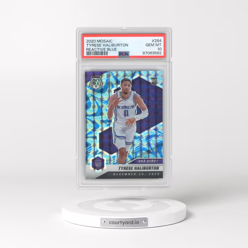 2020 Panini Mosaic #264 Tyrese Haliburton - Reactive Blue (PSA 10 GEM MINT)