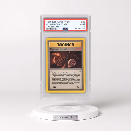 1999 Pokémon Fossil #62 Mysterious Fossil - 1st Edition (PSA 9 MINT)