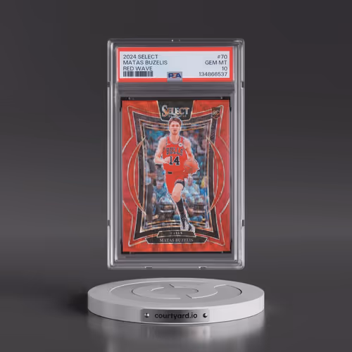 2024 Panini Select #70 Matas Buzelis - Red Wave (PSA 10 GEM MINT)