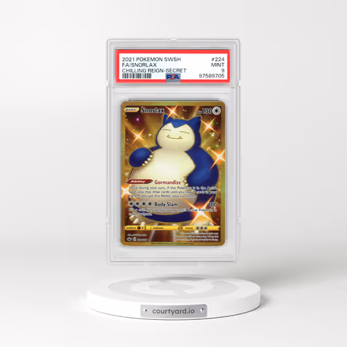 2021 Pokémon Sword & Shield Chilling Reign #224 Snorlax - Full Art Secret (PSA 9 MINT)