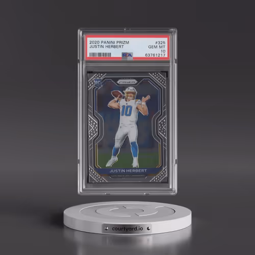 2020 Panini Prizm #325 Justin Herbert (PSA 10 GEM MINT)