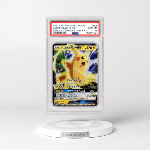 2017 Pokémon Sun & Moon Ash vs. Team Rocket Deck Kit #005 Ash's Pikachu GX - Holo (PSA 10 GEM MINT)
