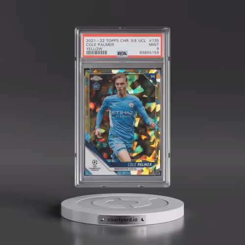 2021-2022 Topps Chrome Sapphire Edition UEFA Champions League #135 Cole Palmer - Yellow (PSA 9 MINT)