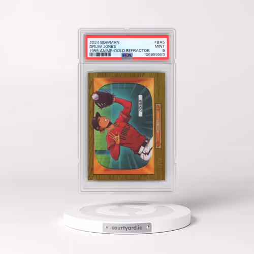 2024 Bowman 1955 Bowman Anime #BA5 Druw Jones - Gold Refractor (PSA 9 MINT)
