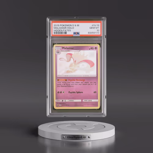 2019 Pokémon Sun & Moon Hidden Fates #SV18 Malamar - Holo (PSA 10 GEM MINT)