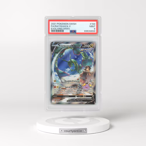 2021 Pokémon Sword & Shield Evolving Skies #194 Rayquaza V - Holo Full Art (PSA 9 MINT)
