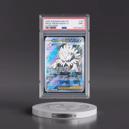 2025 Pokémon Meg EN-Mega Evolution #157 Mega Abomasnow EX - Holo Ultra Rare (PSA 9 MINT)