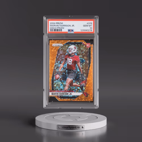 2024 Panini Prizm #375 Marvin Harrison Jr. - Disco Prizm (PSA 10 GEM MINT)