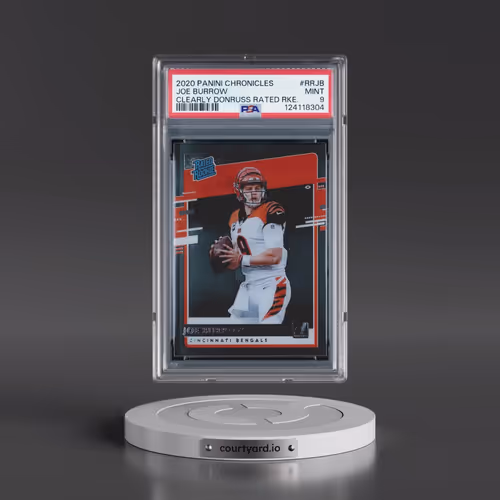 2020 Panini Chronicles Clearly Donruss Rated Rookies #RRJB Joe Burrow (PSA 9 MINT)