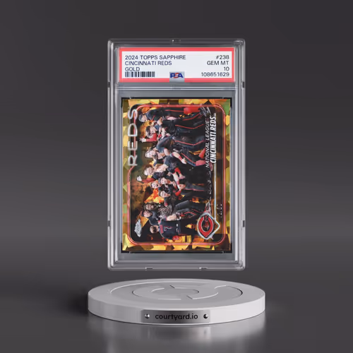 2024 Topps Chrome Sapphire #238 Cincinnati Reds - Gold (PSA 10 GEM MINT)