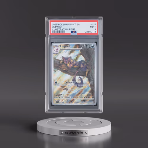 2025 Pokémon Wht EN-White Flare #137 Liepard - Illustration Rare (PSA 9 MINT)