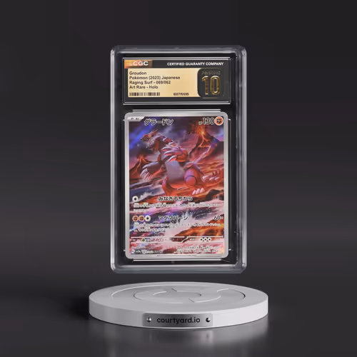 2023 Raging Surf #069/062 Groudon - Art Rare Holo (CGC 10 PRISTINE)