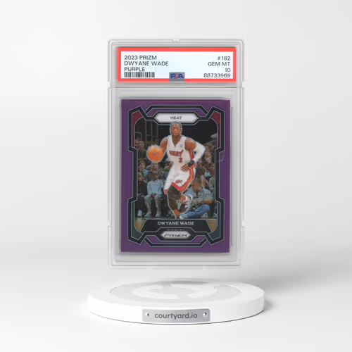 2023 Panini Prizm #182 Dwyane Wade - Purple Prizm (PSA 10 GEM MINT)