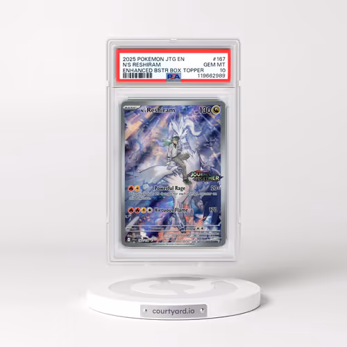 2025 Pokémon Jtg EN-Journey Together #167 N's Reshiram - Enhanced Booster Box Topper (PSA 10 GEM MIN
