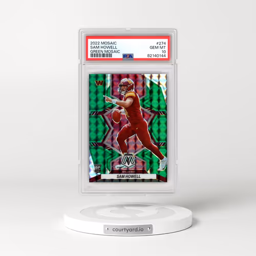 2022 Panini Mosaic #274 Sam Howell - Green Mosaic (PSA 10 GEM MINT)