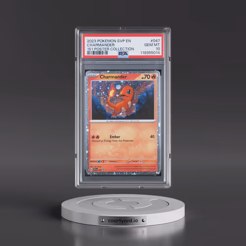 2023 Pokémon Svp EN-SV Black Star Promo #047 Charmander - 151 Poster Collection (PSA 10 GEM MINT)