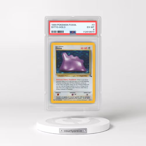 1999 Pokémon Fossil #3 Ditto - Holo (PSA 6 EX-MT)