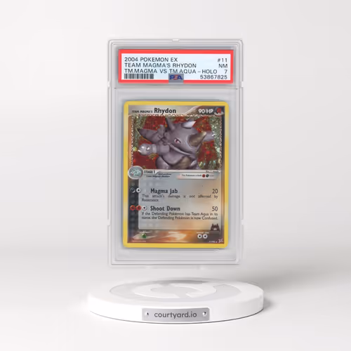2004 Pokémon EX Team Magma VS Team Aqua #11 Team Magma's Rhydon - Holo (PSA 7 NM)