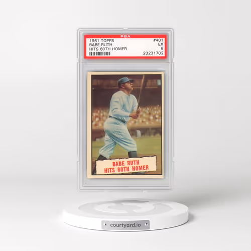 1961 Topps #401 Babe Ruth - Hits 60th Homer (PSA 5 EX)