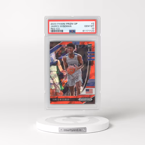 2020 Panini Prizm Draft Picks #2 James Wiseman - Red Ice (PSA 10 GEM MINT)